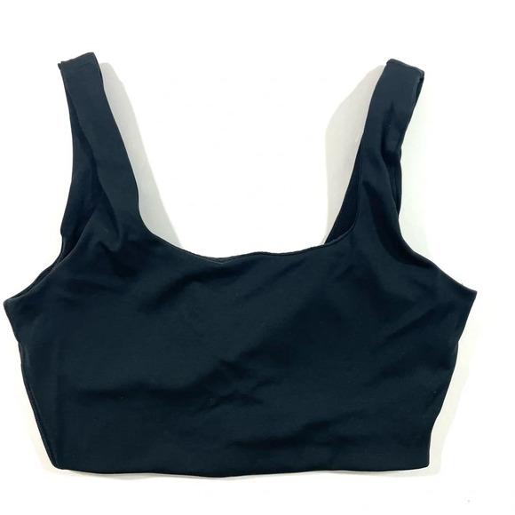 NWOT Madewell MWL Flex Square Neck Sports Bra Black ND875 - Picture 4 of 8
